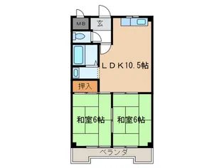フエリシア浅野【3階】の間取り