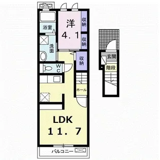ボン・ヴォヤージュ【2階】の間取り