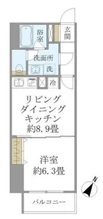 SS.FLAT神楽坂south【7階】の間取り