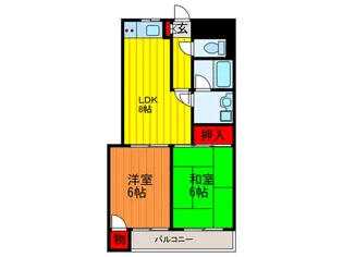ロ-タリ-マンション大日【3階】の間取り