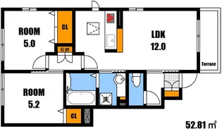 グランディール東原 E棟【1階】の間取り
