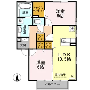 レインボーM【2階】の間取り