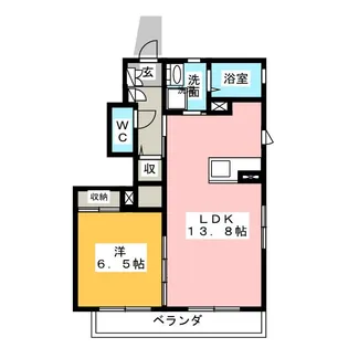 クレセオ・アマノD【1階】の間取り