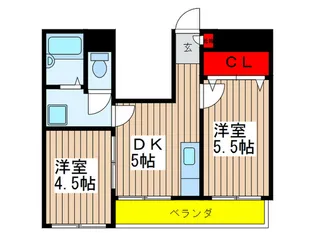 メゾンY-95【2階】の間取り