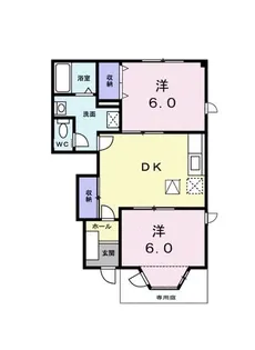 コスモB【1階】の間取り