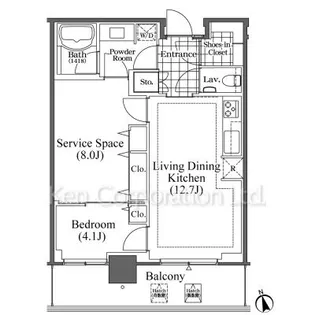芝浦アイランド ブルームタワー【31階】の間取り