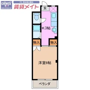 エグゼ杉谷【1階】の間取り