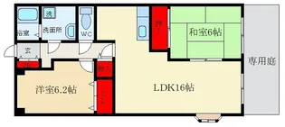 メゾンルチル【1階】の間取り