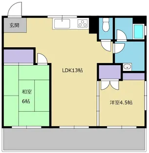 コーポ馬渕【3階】の間取り