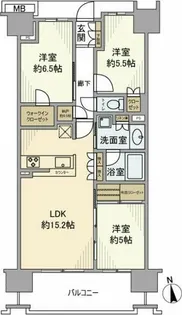 ドレッセ横浜十日市場サニーテラス【13階】の間取り