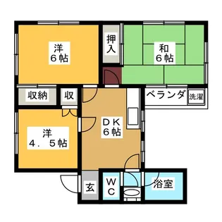 ウィーンハイツB棟【2階】の間取り