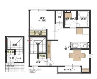 FELIXEON 1LDK【2階】の間取り