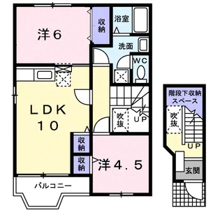アニメートB【2階】の間取り