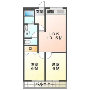 フィレンツェ津【3階】の間取り