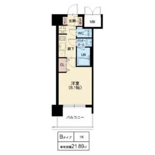 プレサンス神崎川ファインブレス【4階】の間取り