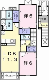 フォレストタウンII【2階】の間取り