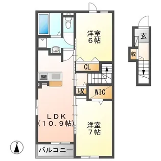 トレカーサI【2階】の間取り