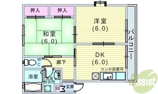 エスポワールレジデンス朝霧【1階】の間取り