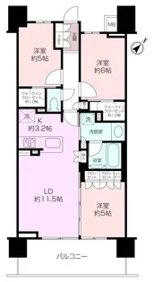 ウエリス三浦海岸【3階】の間取り