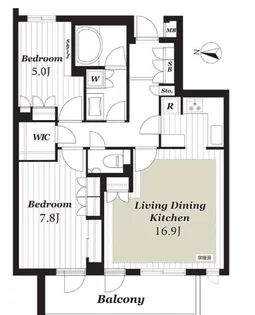 ピアース三宿【4階】の間取り
