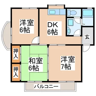 マンション実輝【1階】の間取り