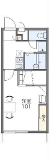 レオパレスひめなみさき【1階】の間取り