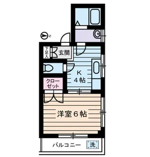 ハイツリバーランド【4階】の間取り