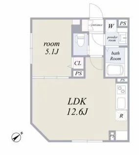 エルファーロ赤坂の間取り