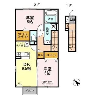 アムール新館【2階】の間取り