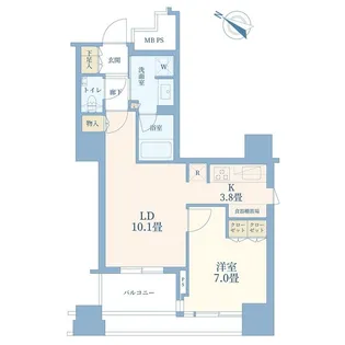 ル・サンク大崎ウィズタワー【18階】の間取り