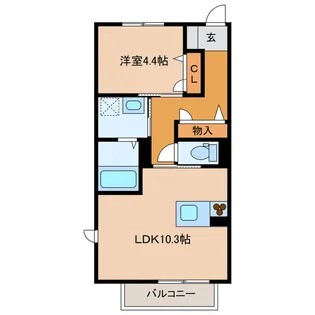 セントラルハウス【1階】の間取り