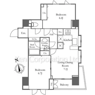 ダイアパレス麻布十番【3階】の間取り