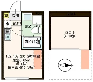 ハーモニーテラス北小岩X【1階】の間取り