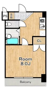 パークハイツ大正橋【8階】の間取り