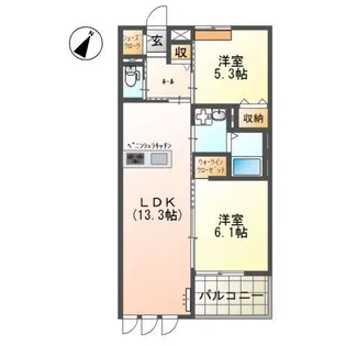 リトルパンドエム・ルーナ(Little Pond M.Luna)【3階】の間取り