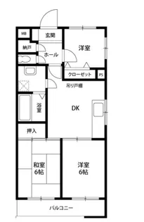 サンヒルズ東戸塚B【2階】の間取り