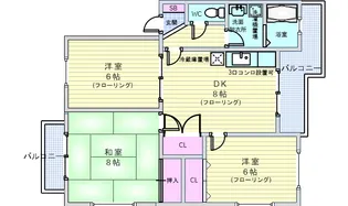 エステートピア豊中北【1階】の間取り