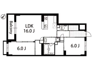 ヴェスタ駒沢【1階】の間取り