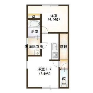 リバレイン小新西デュオ【2階】の間取り