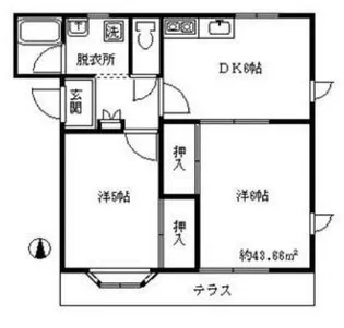 コーポけやき【1階】の間取り