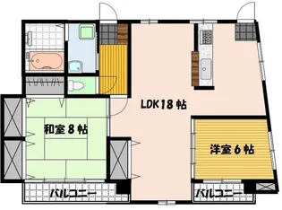 ケアコム八幡【2階】の間取り