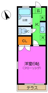 Tフラット【1階】の間取り
