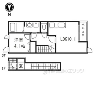 CASA三輪2【2階】の間取り
