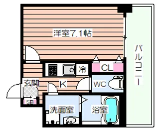 アドバンス大阪ベイシティ【3階】の間取り