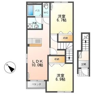 ル・ピュール【2階】の間取り