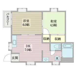 ゴッドヴィレ【2階】の間取り
