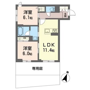 ペイサージュ カリテ【1階】の間取り
