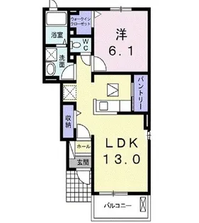 クワルツ・ド・ロッシュ龍【1階】の間取り
