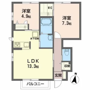 シャーメゾン コンツェルト【1階】の間取り