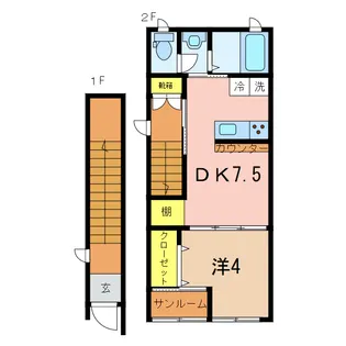オーキッド【2階】の間取り